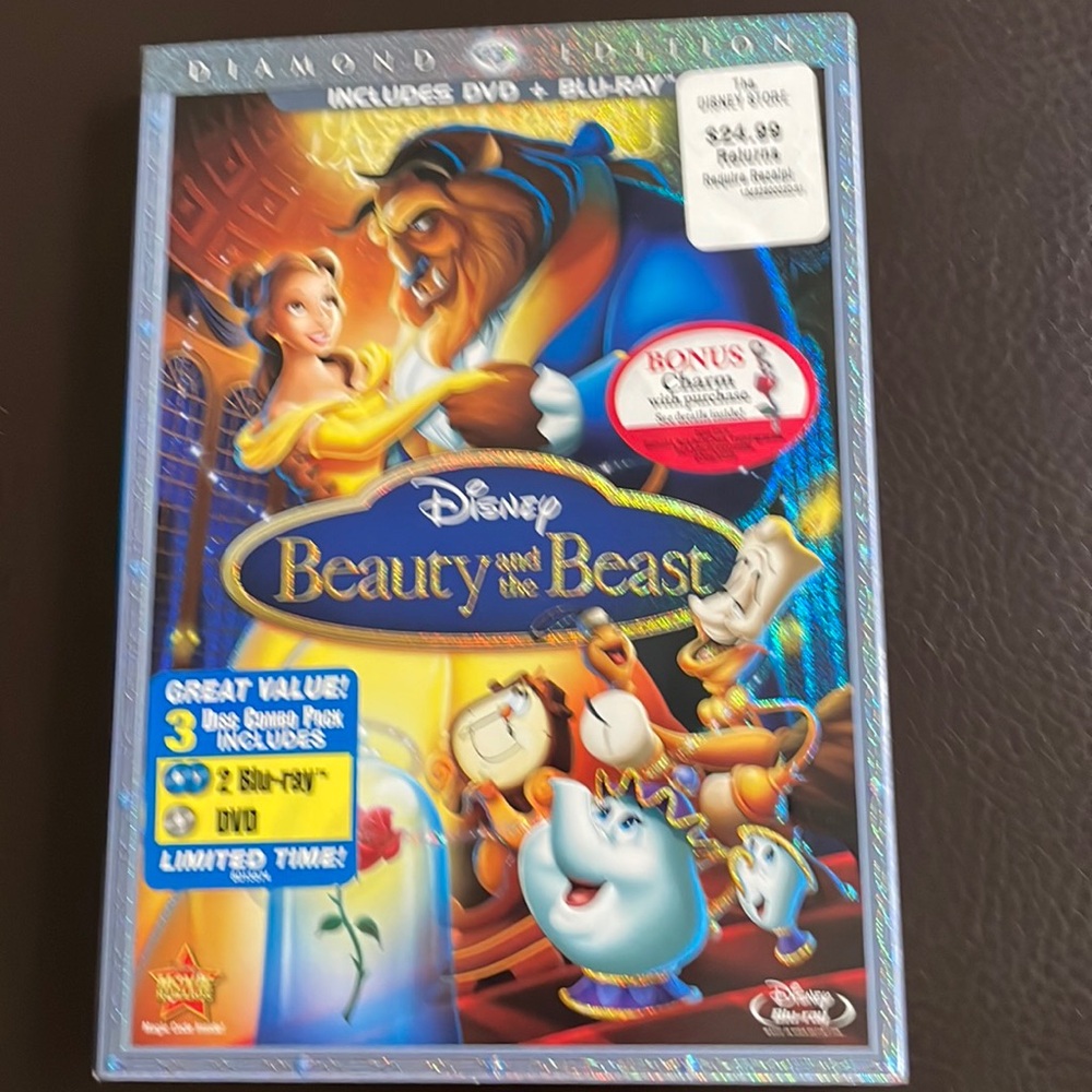Disney beauty and the beast diamond edition, three disc combo